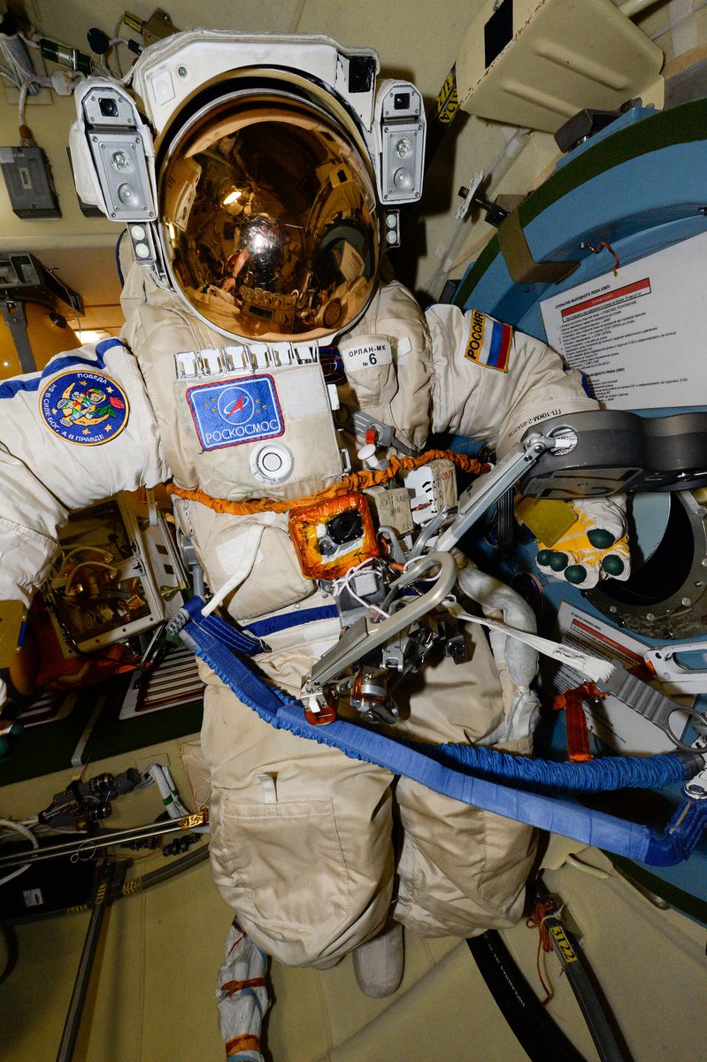 ISS_CASIS's tweet image. With preparations complete, two veteran Russian cosmonauts will venture outside of the @Space_Station, tomorrow, for a 6.5-hour #spacewalk. NASA TV will air live coverage. bit.ly/2EvKtBZ