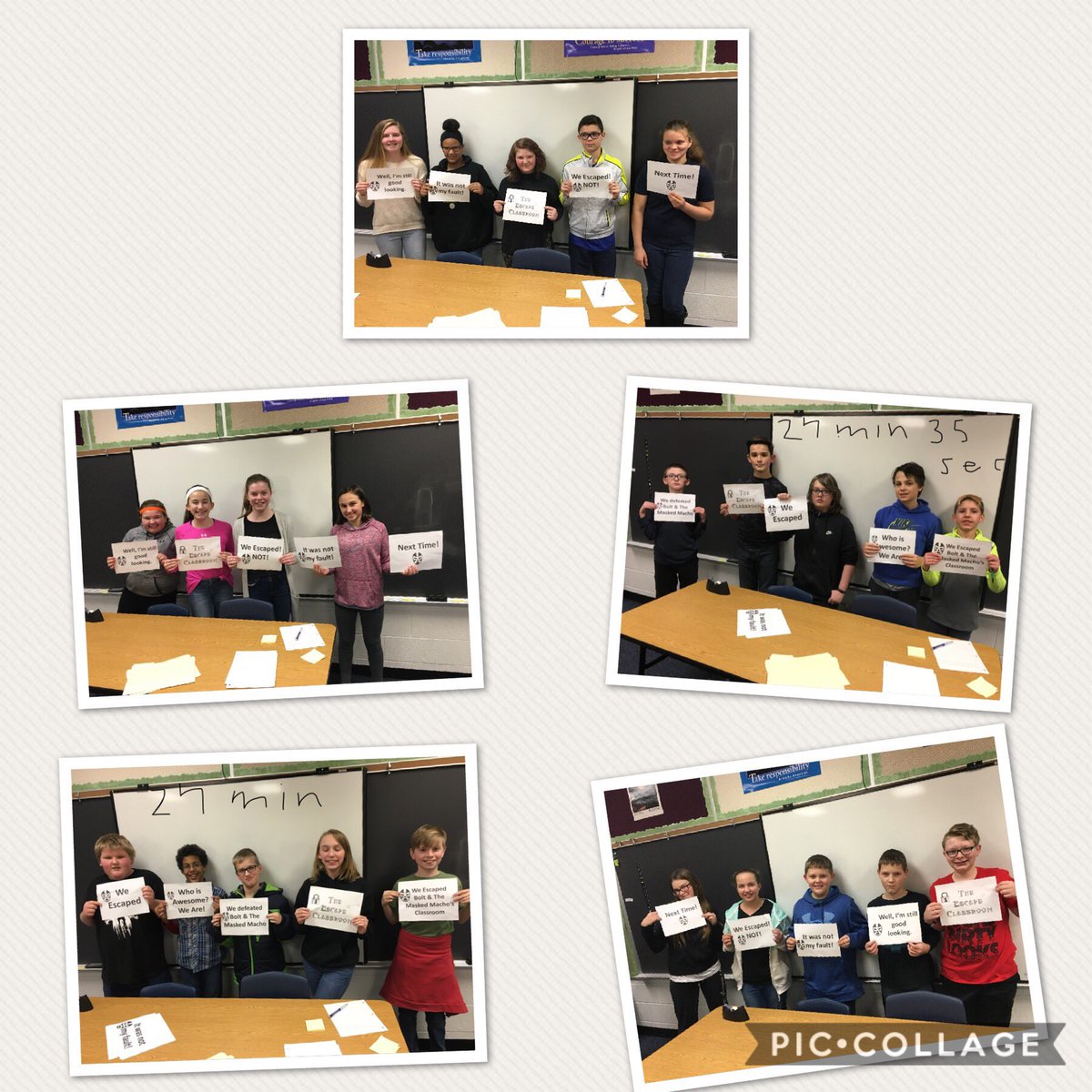 KerryZech's tweet photo. Our last group (Seufert) 2 of the 5 teams broke out!  The other 3 were so close!!!! @pvelemschool @MissRiffertPV6 https://t.co/A9LO9ZYCHR