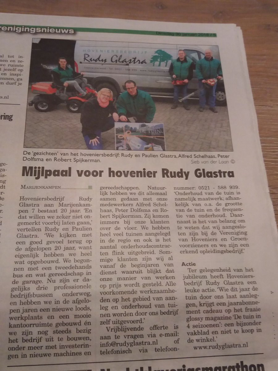 Vandaag precies 20 jaar geleden begonnen als ondernemer!!! #aanleg en #onderhoud van #tuinen