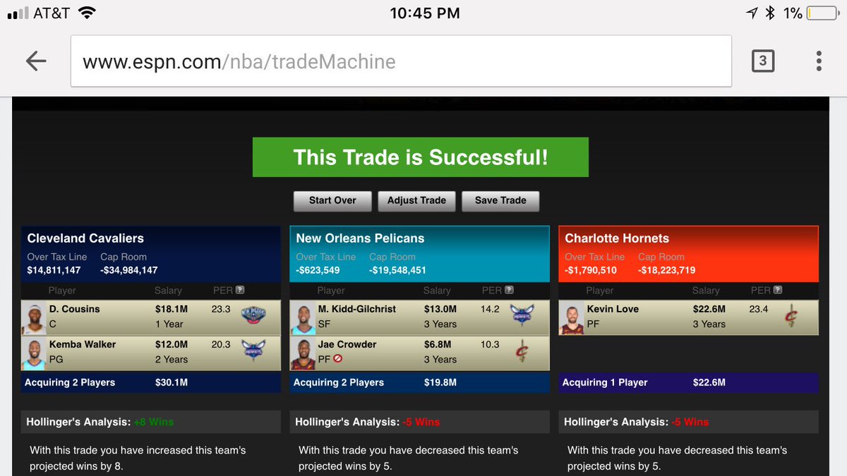 ihart_sam's tweet photo. @BDemps this was my idea before @boogiecousins got hurt. With the hornets getting the nets pick https://t.co/SBTmBxh38T