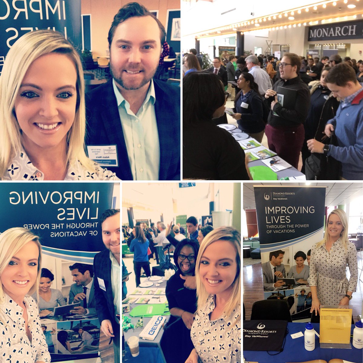 Shelley_TeamVB's tweet photo. Having a blast with my favorite recruiter at the ODU Career Fair! Sharing our passion and love for what we do! #DiamondResorts #EmployerOfChoice #DRICareers #MonarchsforMarketing #VBOPC @RecruitDRI https://t.co/UK9GQkPrfG