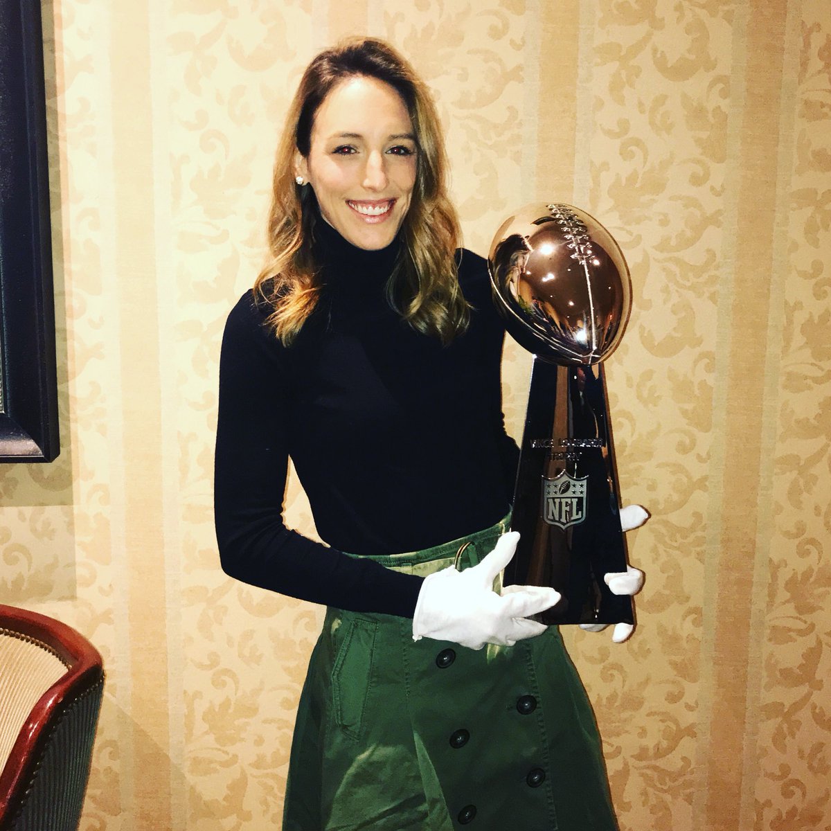 I had the pleasure of being a guest and sharing my story at today’s <a href="/Lombardi_Fdn/">Lombardi Foundation</a> ‘Leaders for a Cure’ Luncheon. They also let me hold this guy! #cancerresearch #superbowl52