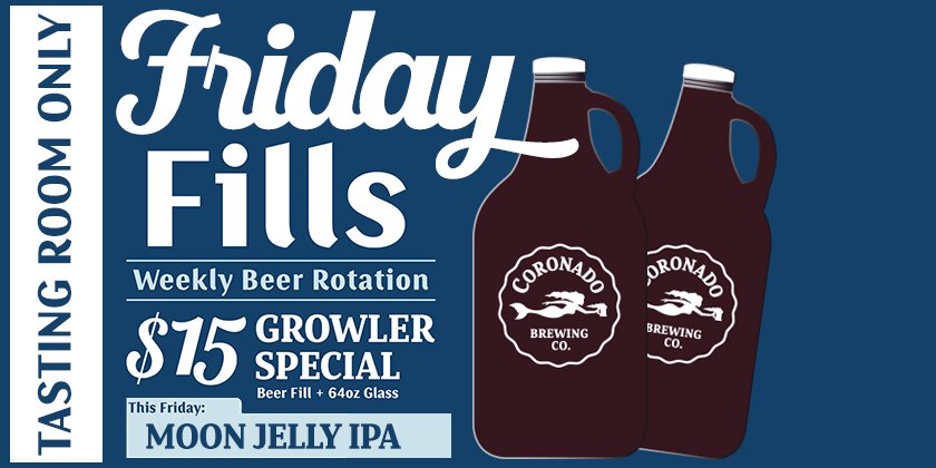 This week's #FridayFills is Moon Jelly IPA! See you tomorrow in the Tasting Room. #StayCoastal
