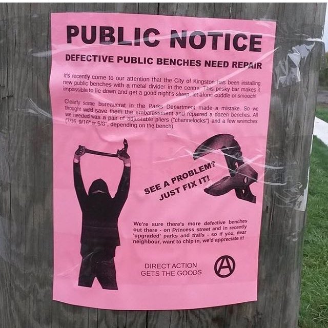 Rachael_Swindon's tweet image. Bournemouth Council spent £3,500 to put bars on benches. Three and a half grand to try and stop homeless people sleeping on them.

Today, @professorgreen went and removed the bars. It would be a real shame if others did the same thing when these hideous things appear.