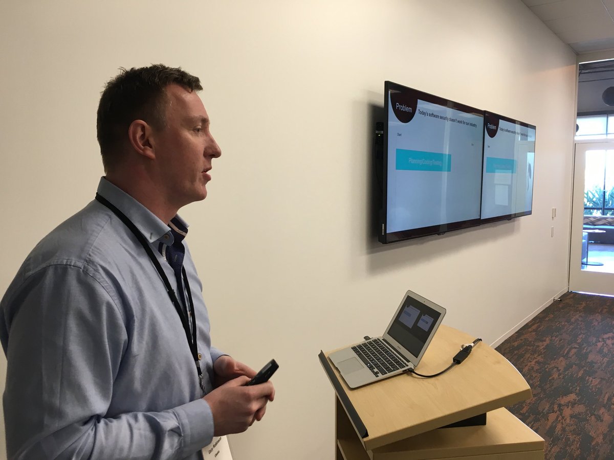 Gary tells how the <a href="/uleska_sec/">Uleska</a> breakthrough cyber security tool automatically ensures software robustness and regulatory compliance in developing software while dramatically reducing release times. <a href="/CONNECTinSD/">Connect</a> @InvestNI_USA @CIConnect