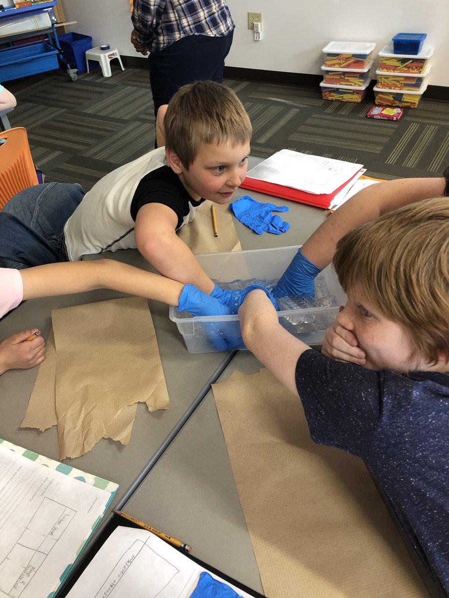 PCMrsShaw's tweet photo. We used vegetable shortening to explore how blubber helps to keep animals warm in cold water. #science #compass #pcr3 https://t.co/yJzvGViJxN
