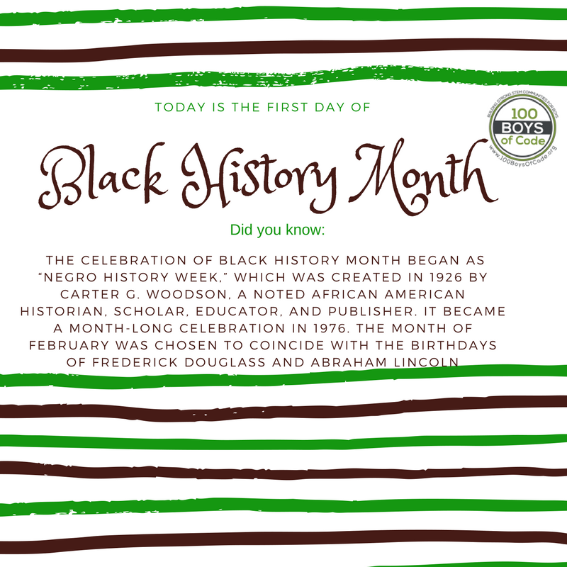 100BoysOfCode's tweet photo. It's #BlackHistoryMonth https://t.co/vxQA2dvzKo
