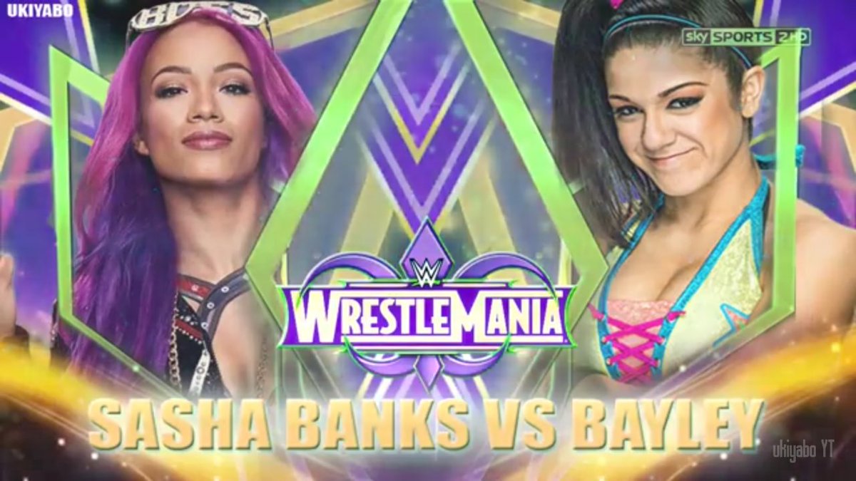 iDspD's tweet image. @SashaBanksWWE vs @itsBayleyWWE @WrestleMania