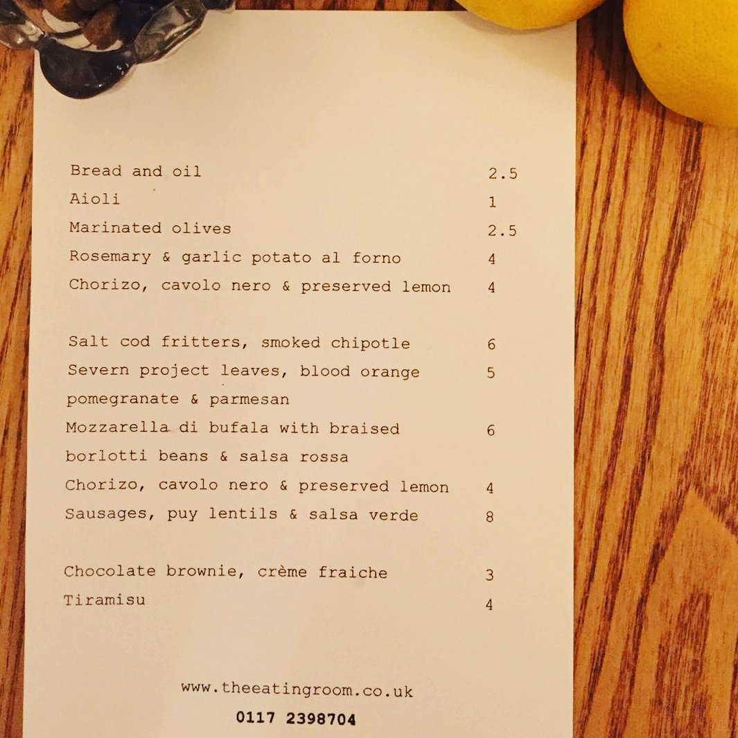 Friday nights menu.
#fridaynight #menu #smallplates #bristolfood #Totterdown #bookup