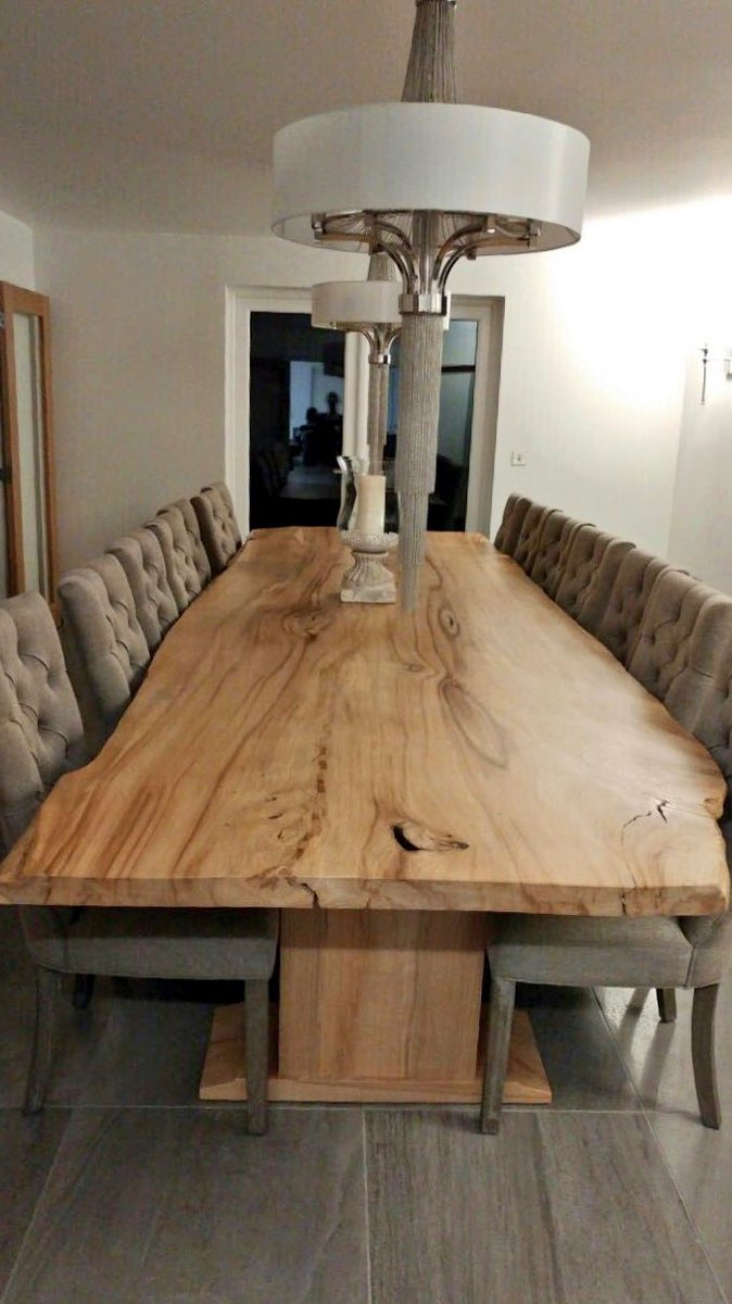 The big elm table is safely in its new Home #Furniture