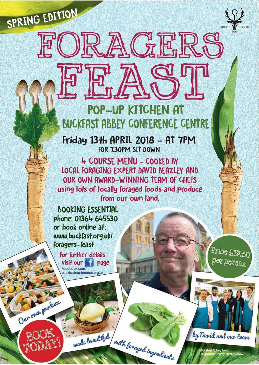 Stop what you're doing and book this event! 👇👇 🍽🥂😋
Here's the next #popup #dining event at <a href="/ConfCentre/">BuckfastConferences</a> Buckfast Abbey. We reviewed their Christmas event and can tell you, the food is generous and delicious. Don't miss out! #Forage #Feast 
buckfast.org.uk/whats-on/forag…