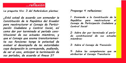.@CPCCS
Asistir a las urnas implica decisiones que no solo responden a un momento político, sino al futuro de una nación. Los ciudadanos debemos ir a las urnas conscientes de los derechos que podríamos perder
#VotoInformado