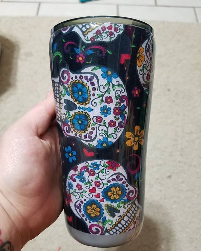 kraftylittlesister.etsy.com. $25 (plus shipping) 
This one needs a decal (if wanted) and another clear coat
20oz ozarka stainless steel cup ift.tt/2rYt3vl