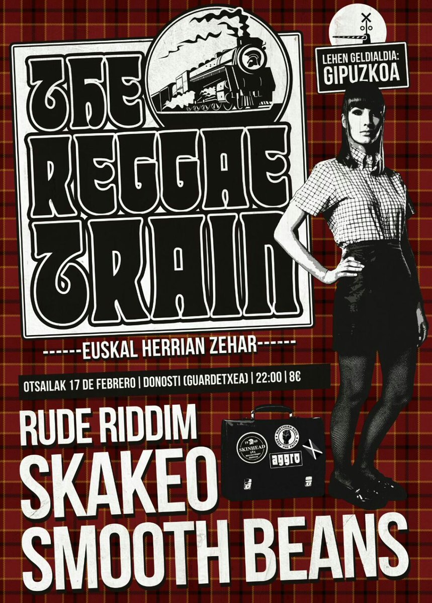 Aupa peñaa!!! Otsailak 17an <a href="/guardetxeurgull/">Guardetxea Urgull</a> en izango gaituzue <a href="/Smooth_Beans/">SmoothBeans</a> taldearekin batera Reggae onena jotzen!! / Traemos noticias peñaa !!! El 17 de febrero estaremos en el Guardetxe de Urgull con los Smooth Beans!!! 💪💪💪🏁🏁🏁 Egurree #skakeiters !!!!