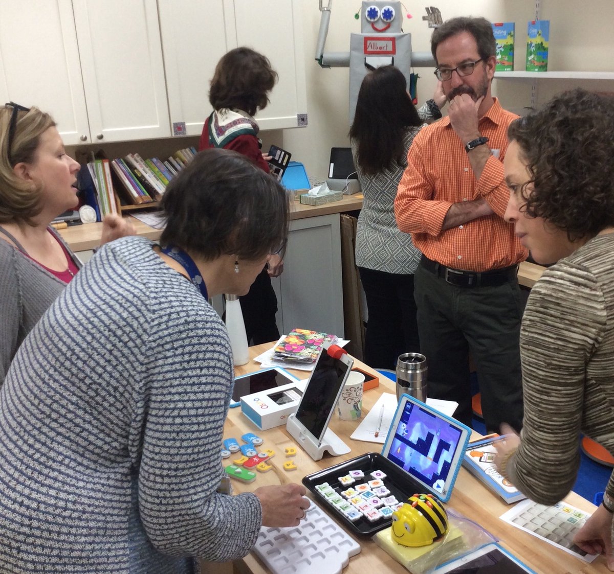 kopdahl's tweet photo. @aimsmddc LowerSchool Coding Playdate @ConcordHill this morning with a great group of educators!@OsmoCoding @Puzzlets @kodable @ScratchJr @WonderWorkshop @littleBits #Beebots https://t.co/IeYiD3UHx5