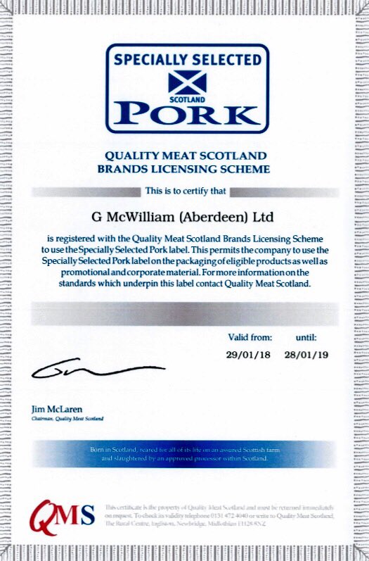 TheGMcWilliam's tweet image. Accreditation sorted for another busy year ahead @Scotch_Butchers @qmscotland
#LocalButcher #ScotchMeat #WhereQualityMeatsService