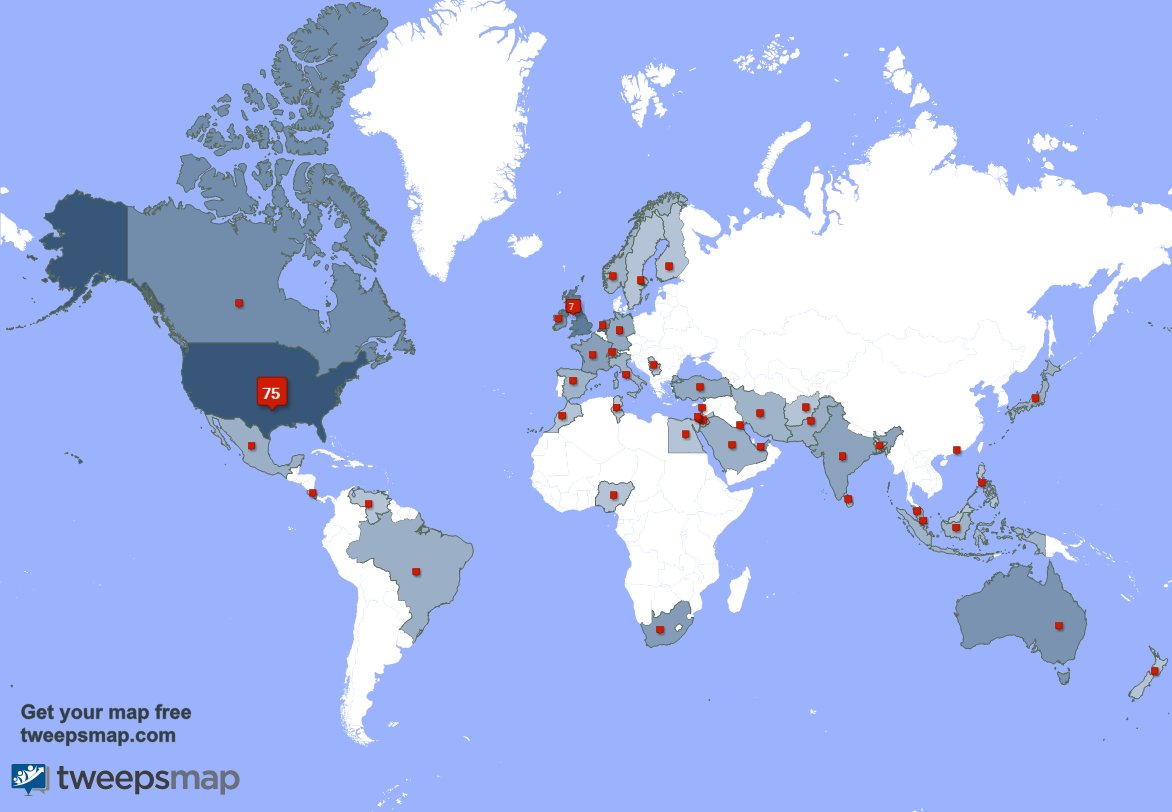 DirtyDemocrat's tweet photo. My followers live in USA (73%), UK.(7%)... Get your free map: https://t.co/ncHHwTEEKG https://t.co/Ow8mZPjJNT