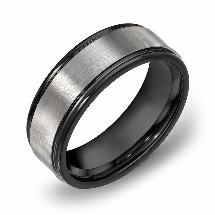 Cobalt and #BlackZirconium wedding band (7324) #MensWeddingRings #WeddingRing #WeddingBand #rings #stl #stlouis bit.ly/2xGay0P