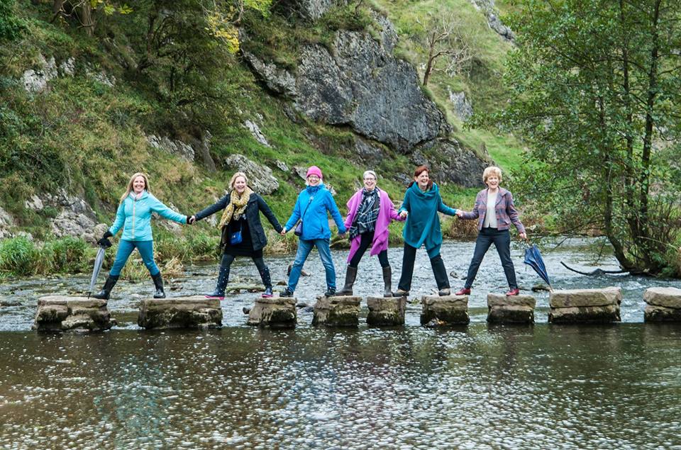 Hello from the #PeakDistrict! Had our pic taken by <a href="/Brett365/">Brett Trafford</a> on the Stepping Stones in Dovedale, Derbyshire! #100Walks 
<a href="/OreOduba/">Ore Oduba</a> <a href="/JuliaBradbury/">Julia Bradbury I HAVEN'T BOUGHT BLUE TICK💙</a> <a href="/Cath_Tyldesley/">Catherine Tyldesley 💙</a> <a href="/The_Real_JSP/">Janet Street-Porter</a> <a href="/RobertBathurst/">Robert Bathurst</a> <a href="/AdrianEdmondson/">Adrian Edmondson ❎</a> <a href="/larrylamb47/">Larry Lamb</a> <a href="/georgemlamb/">.</a> <a href="/OneSmallStep1/">OneSmallStep</a> @QigongLindsay @SMEtouchpoints