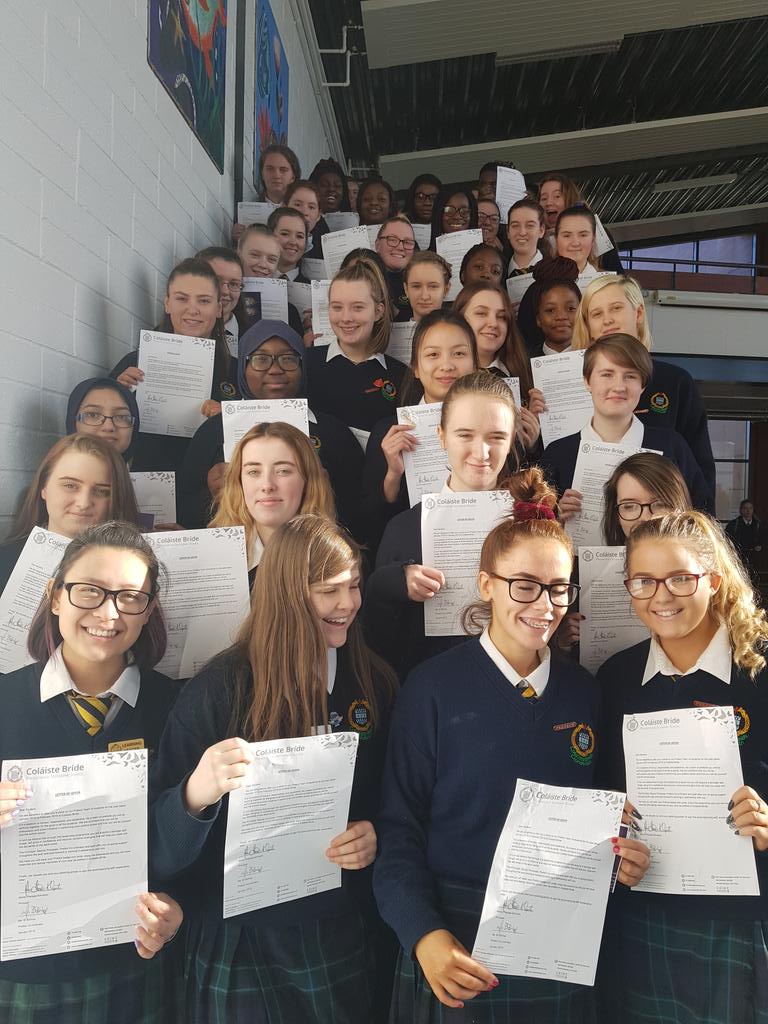 Colaistebride's tweet photo. Congratulations to all our newly appointed prefects who role model student leadership in our school. They received their letters of appointment, contract for leadership and prefect badges at our special assembly. Well done to Ms Bishop for organising all @ceist1 https://t.co/hibeDGBz9g