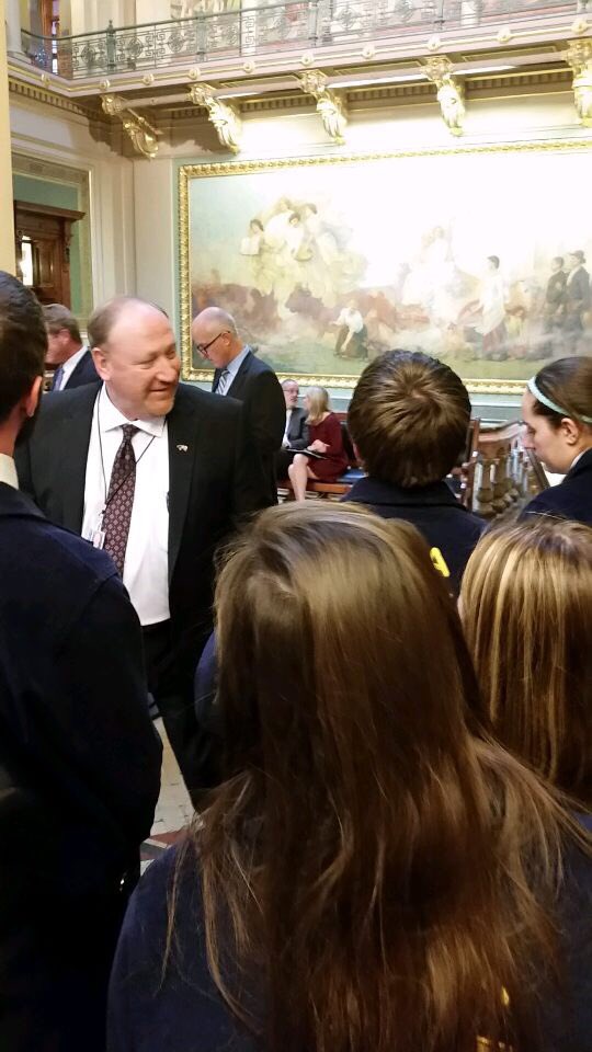 bentonffa's tweet photo. Today, 5 members represented our chapter at the 33rd annual FFA Legislation Symposium in Des Moines. They had the opportunity to speak with Senator Kapucian and Representative Pettengill as well as tour the capital. https://t.co/IEFxjuJMxS