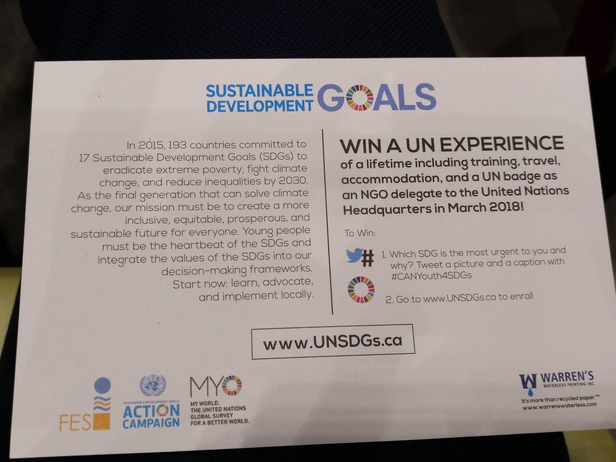 UNYANET's tweet photo. Win a @UN experience! to enroll: https://t.co/7ZzxUPMmQe #CANYouth4SDGs @SDGaction #SDGs https://t.co/4qnvbx6yDy