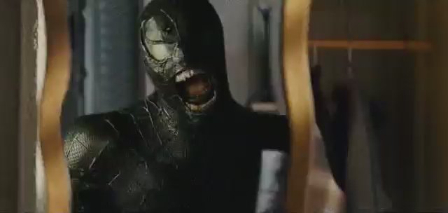 Here's the Venom that Peter sees in the mirror when wearing the Black Suit. No symbol on the chest. This scene from put back into the Editor's Cut of Spider-Man 3, but the part where Venom is in the mirror was not added back.From this trailer: 