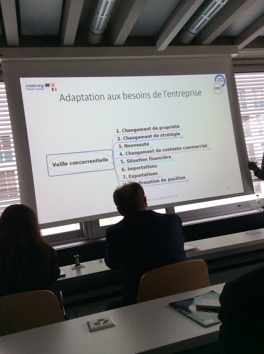 Retour en clichés avec la conférence « projet INTERREG webSO+» à  #Geneve #Veille cc <a href="/bizcom/">AV Ak Bizcom</a> <a href="/HeleneMadinier/">Madinier</a> <a href="/hes_so/">HES-SO</a>