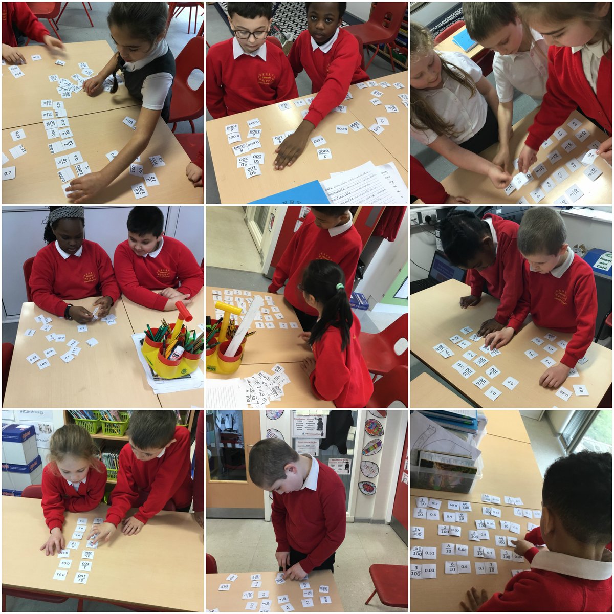 HenryWhipple1's tweet photo. Year 4 #investigated equivalence between fractions and decimals today using #teamwork and their #proveit #reasonit skills #mathsmasters https://t.co/XvY8JOO98r