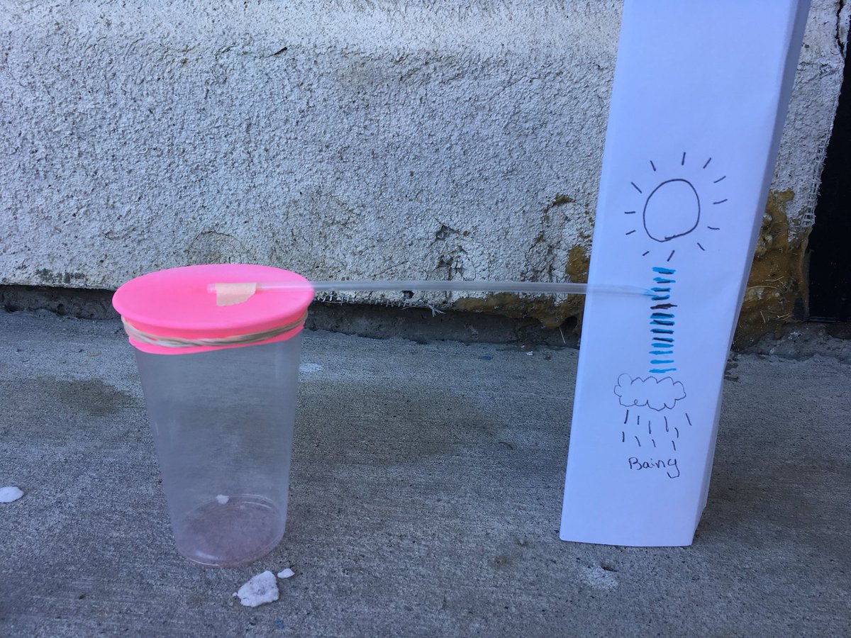 Gr5ScienceKids's tweet photo. The barometer works! #weatherinstrument @WeAreLouisCBE https://t.co/SeJ663iLmk