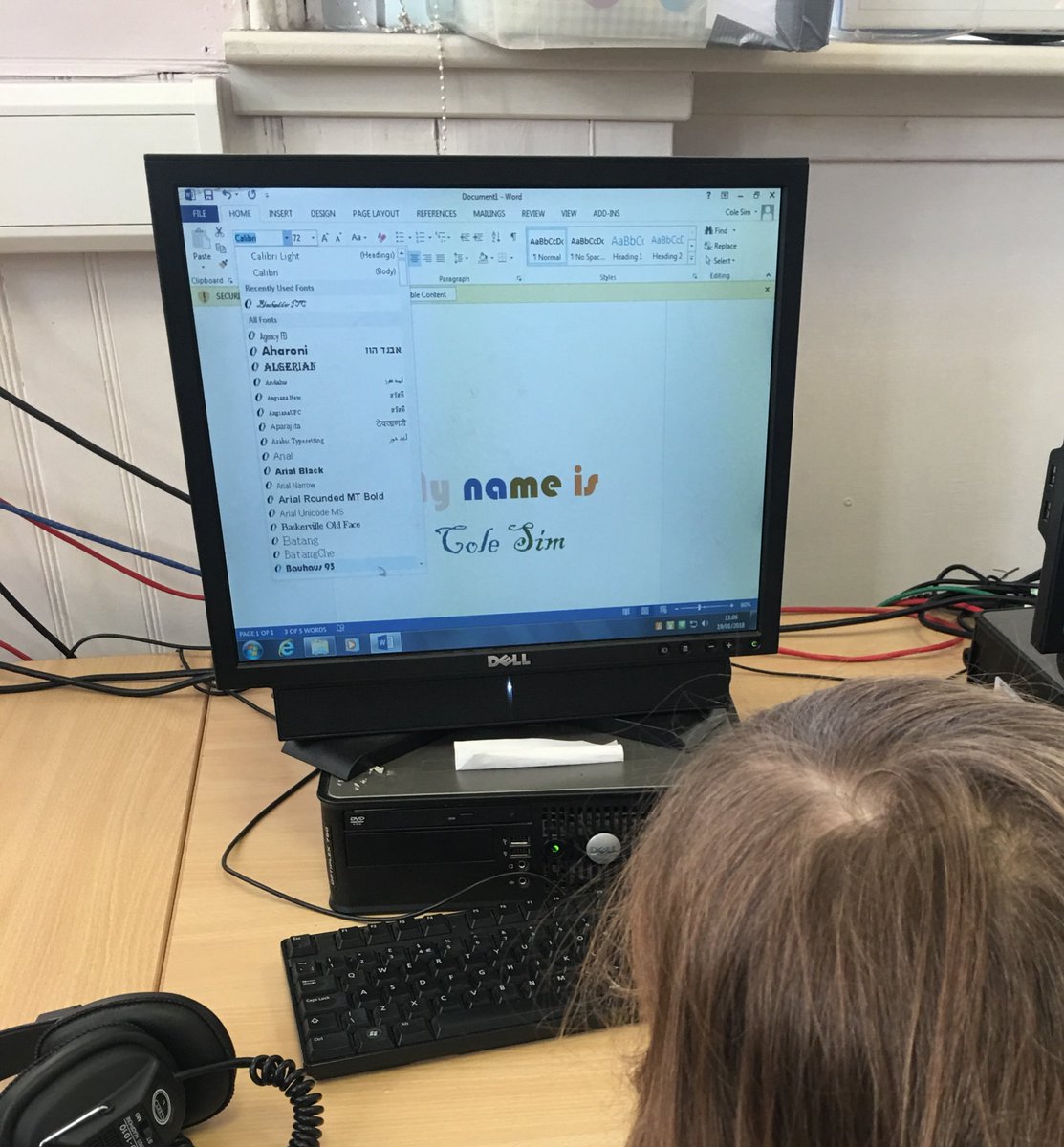 carmuirsp3's tweet photo. We had fun in ICT, playing around with font, size and colour. We created wonderful pieces of art. #creativeindividuals #ictfun https://t.co/xB2L9jgeBb