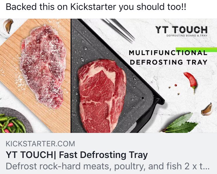 Copy this link: f7be4a.kckb.st  Do you “attempt” to defrost it faster? YT Touch Defrosting Tray will defrost rock-hard meats, poultry, and fish in as little as in 20 minutes