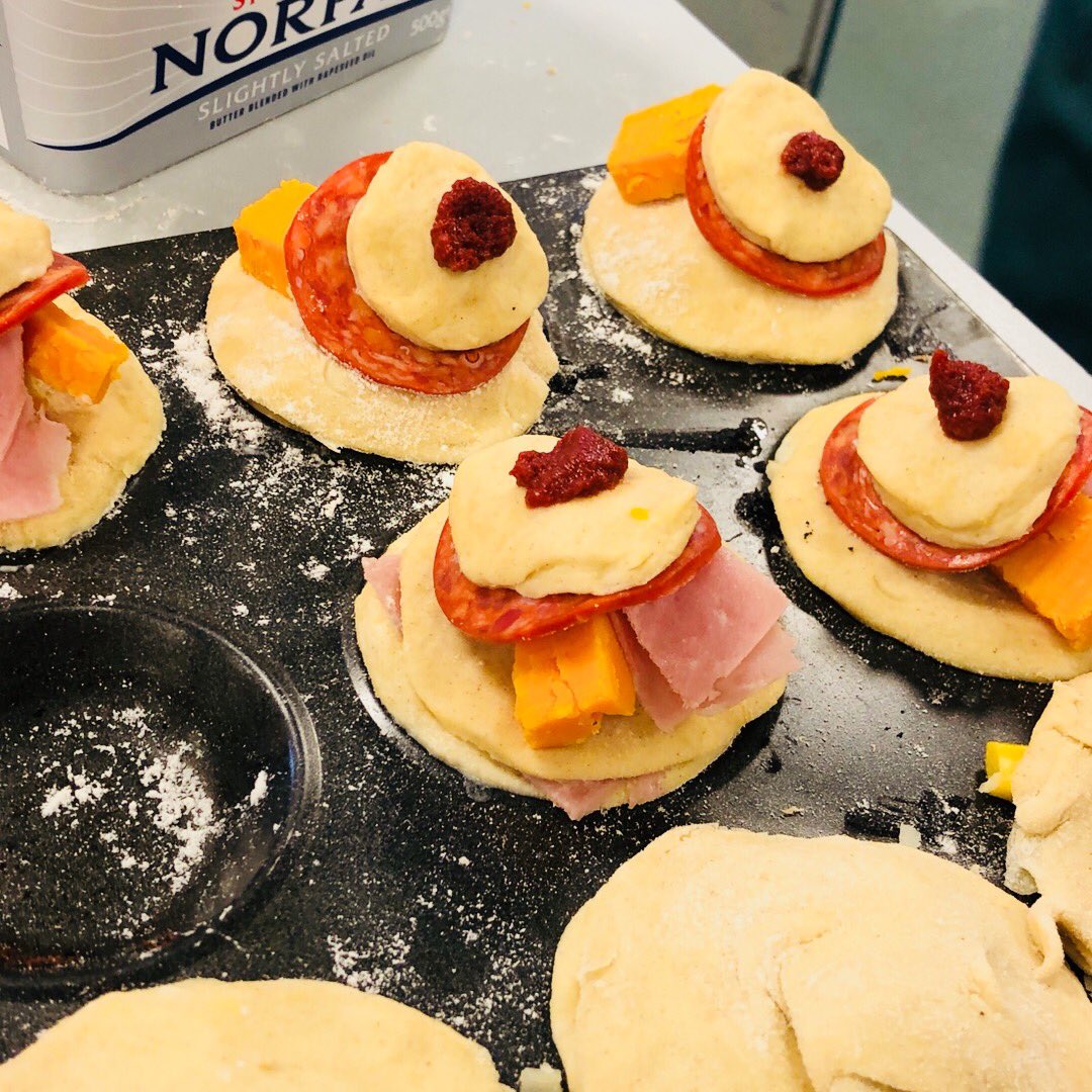 Q3_DT's tweet photo. Some of the delicious mini pizza bites made by our Year 8 students this morning @q3academy #pizza #food #dt #design https://t.co/2ceaotwmCT