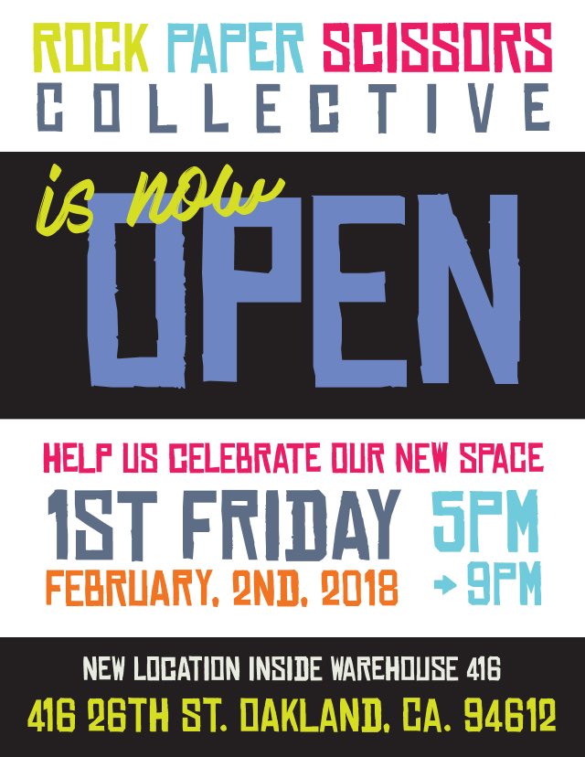rpscollective's tweet photo. We have a new space at Warehouse 416 and we will be open for First Friday. Come out and celebrate with us! https://t.co/Yb8eGFrHfR
