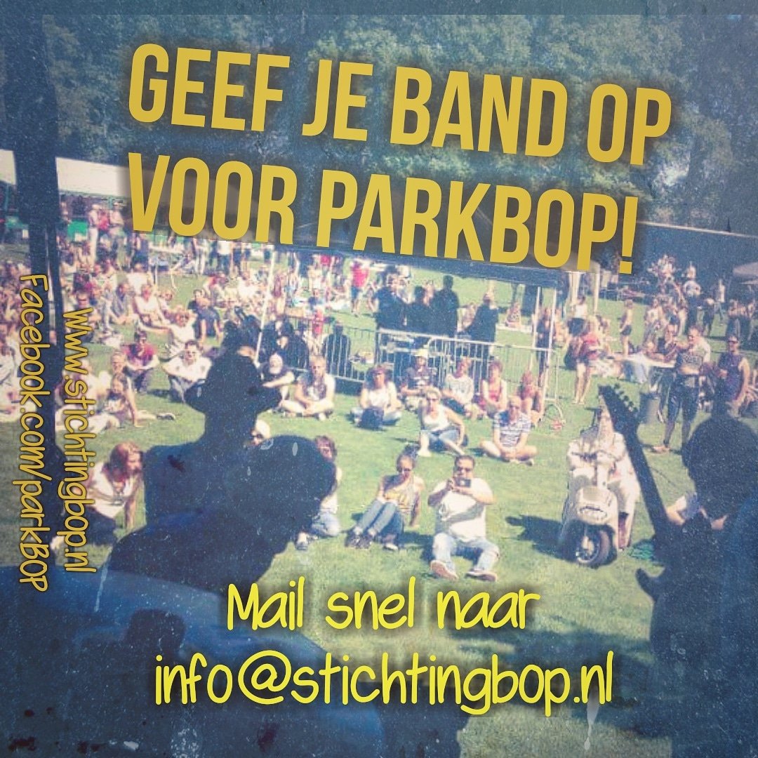 Geef je met je band op voor ParkBOP!
Op Hemelvaartsdag, 10 mei 2018, is het weer tijd voor parkBOP in het Julianapark Bolsward. En daarvoor zijn wij weer op zoek naar bands die zich graag willen presenteren. Geef je snel op via info@stichtingbop.nl en voeg je (fb) pagina toe!