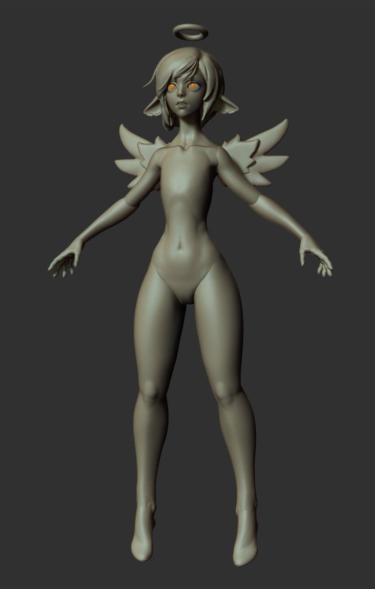 work in progress, angel zbrush sculpt
