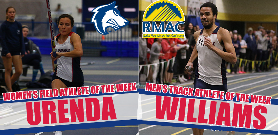 gothunderwolves's tweet photo. CONGRATS TO Angelique Urenda, your RMAC Women's Field Athlete of the Week  and Derrick Williams your RMAC Men's Track Athlete of the Week #BackthePack #RMACTrack https://t.co/22F977gHUb https://t.co/VAPIeTXI5I