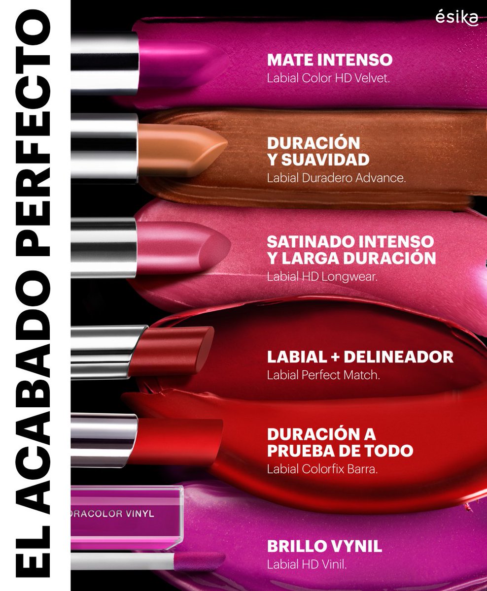 ¡Labios a todo color! Elige el acabado que buscas y encuentra el labial perfecto para ti