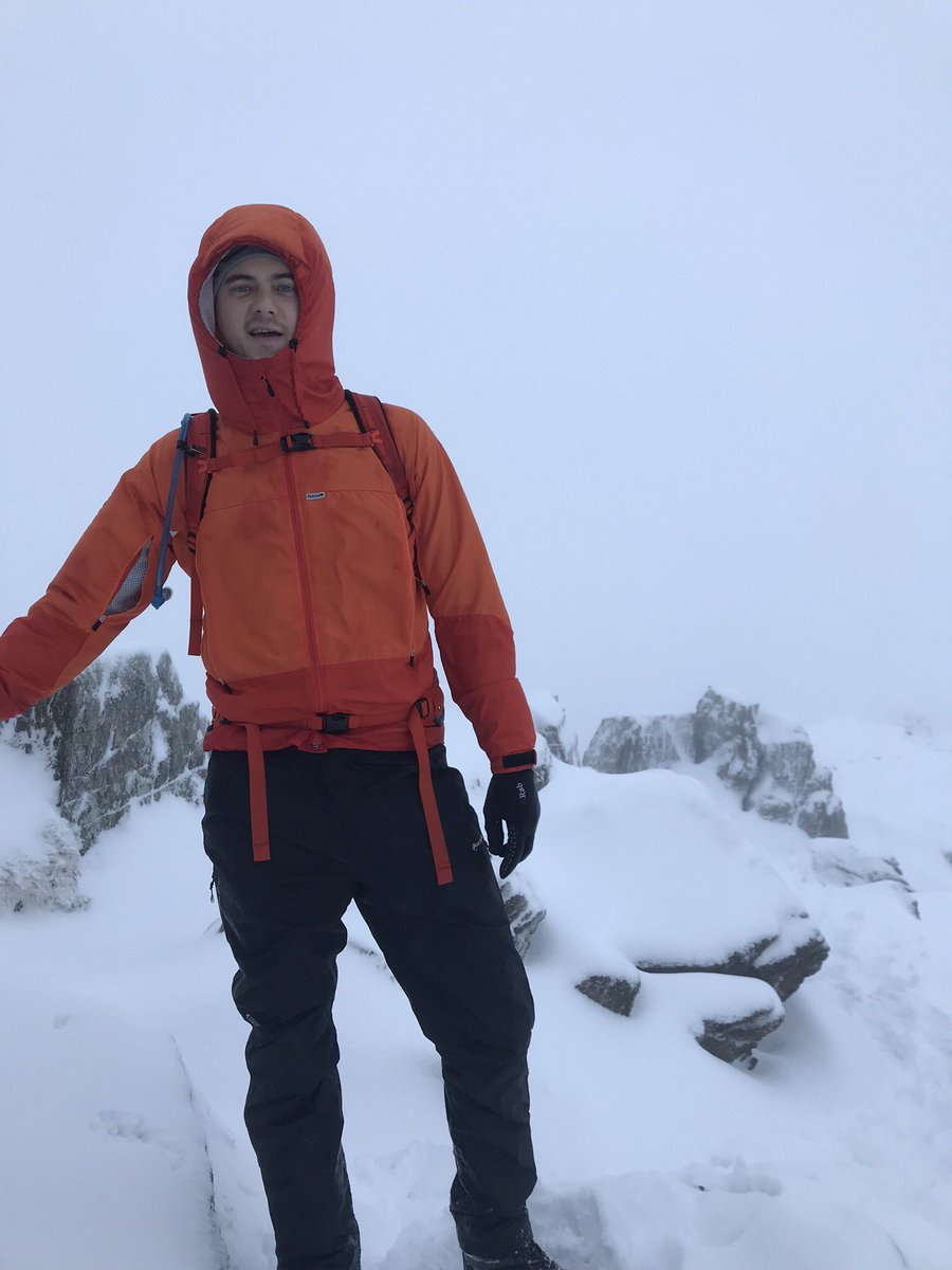 mattymountains's tweet photo. This was the view from Striding Edge en route to the summit of Helvellyn, no. 1 from tonight's @ITV100Walks, just before new year... #100walks #snow #winterwalking https://t.co/eKIrGWgJEF