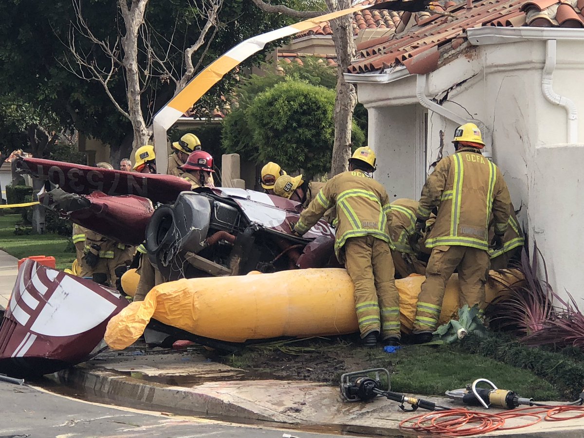 Breaking news in Newport, helicopter crashes into house. Details are