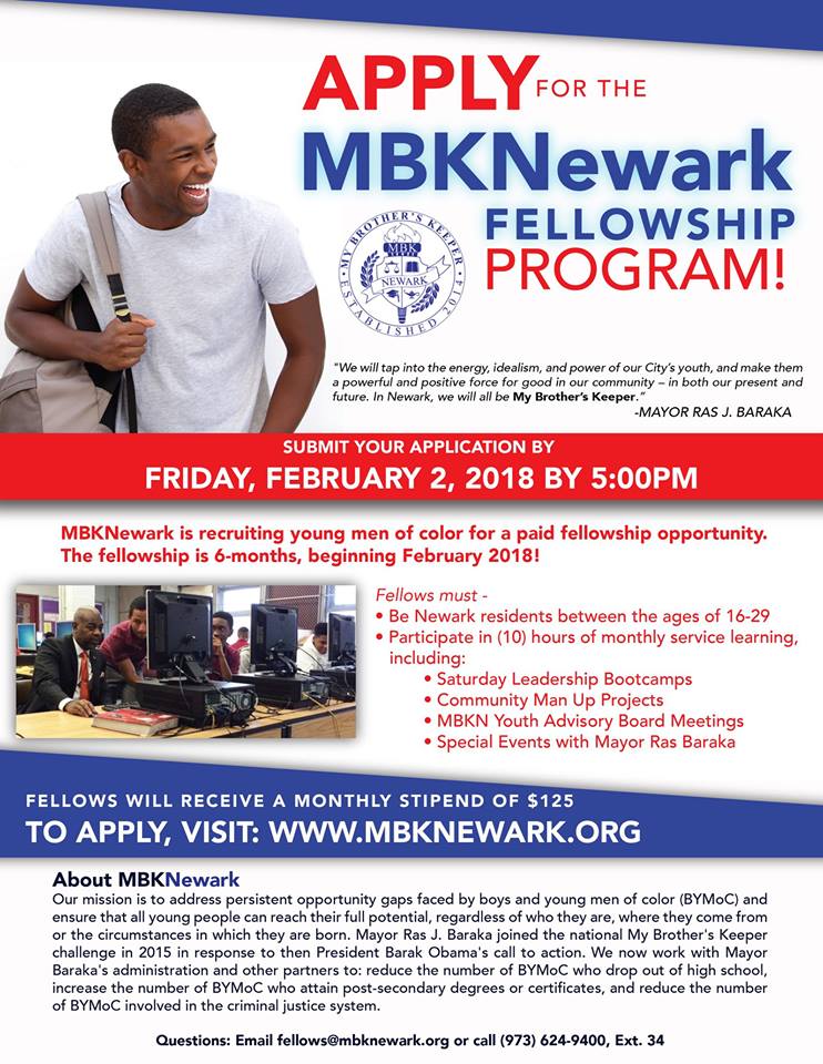 For our <a href="/Rutgers_Newark/">Rutgers University-Newark</a> Braven Fellows, My Brother's Keeper Newark has a paid fellowship opportunity starting next month. Applications due by this Friday. Check out the details below: