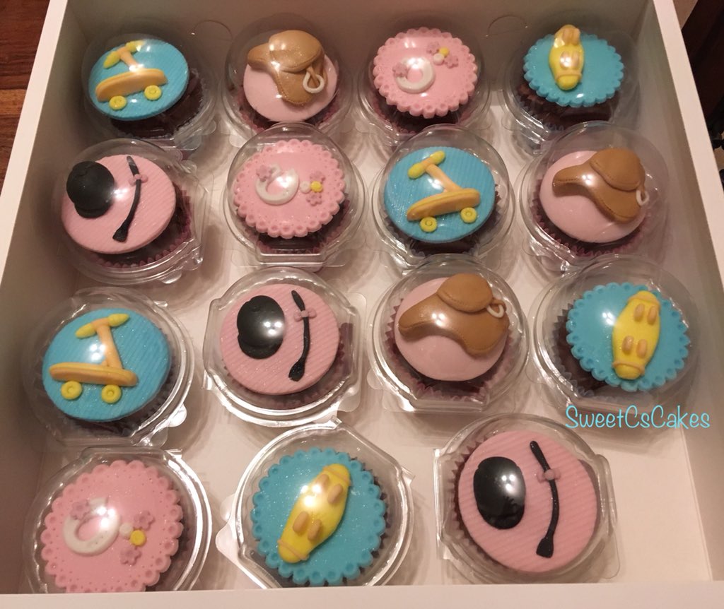 Horse, skateboards &amp; scooter themed cupcakes. Xx #cupcakes #chocolate #buttercream #Horses #scooters #skateboards #horseshoe