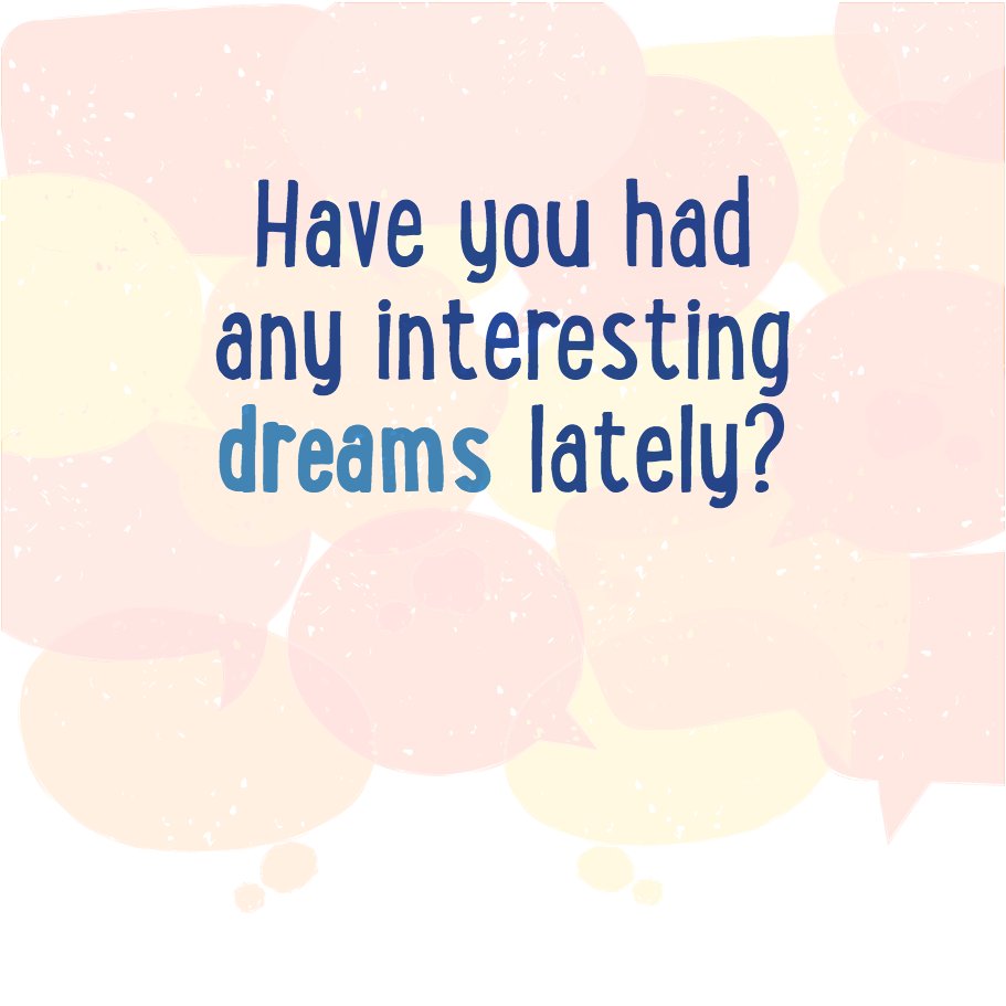 MealtimeBless's tweet photo. Dreams…we all have them. Some are fantasies of the night and some are hopes for the future. Use this #conversationstarter to start a dreamy conversation with your family over dinner. #family #parenting https://t.co/NDnIyRwPTq
