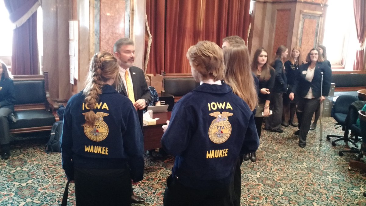 Great day at the FFA Legislative Day!@WaukeeAPEX <a href="/waukeeffa/">Waukee FFA</a> <a href="/iowaffa/">Iowa FFA Association</a>