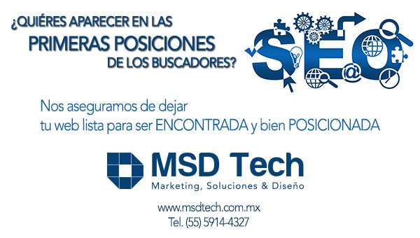 MSD_Tech's tweet image. ¿Necesitas publicidad online? ¡Contáctanos! Una solución integral para tu negocio ow.ly/106f42