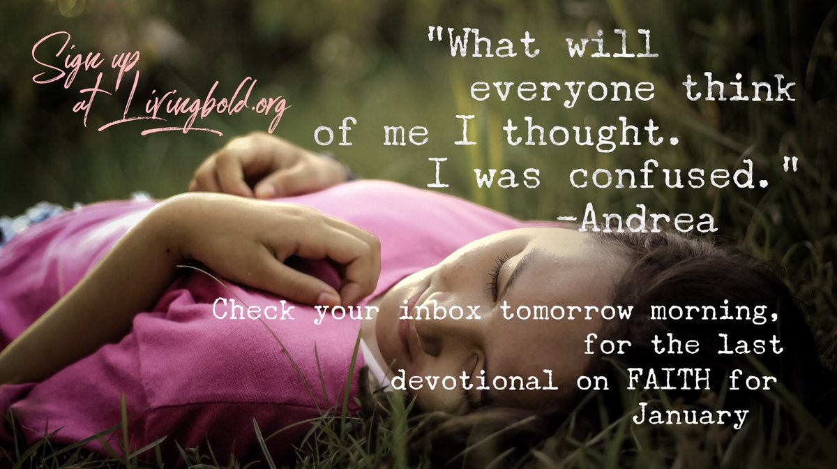 LiveBoldSeries's tweet image. Check your email tomorrow morning for the last BOLD FAITH devotional written by Andrea. If you haven’t signed up yet, head over to livingbold.org. #liveboldseries2018 #tellyourstory #trusttheprocess #livebold #beboldspeaktruth #Godrestores @Cavcynthia @andreaJtomassi
