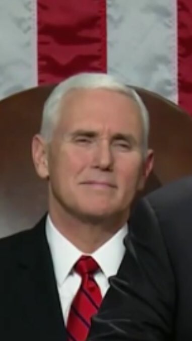mr_burlo's tweet photo. Mike Pence has that trademark @mr_burlo smile. That being, an #upsidedownfrown @CgyCardinals #Murica https://t.co/yyxmuGzKNl