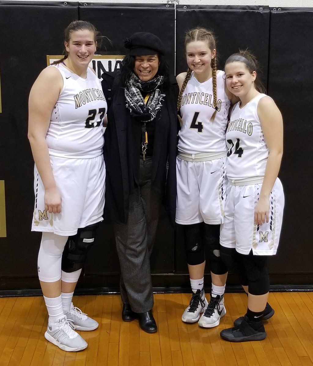 From 8th graders to seniors with Coach Reynolds... Her first class of 8th graders as Monticello JV coach still intact on their Senior Night!