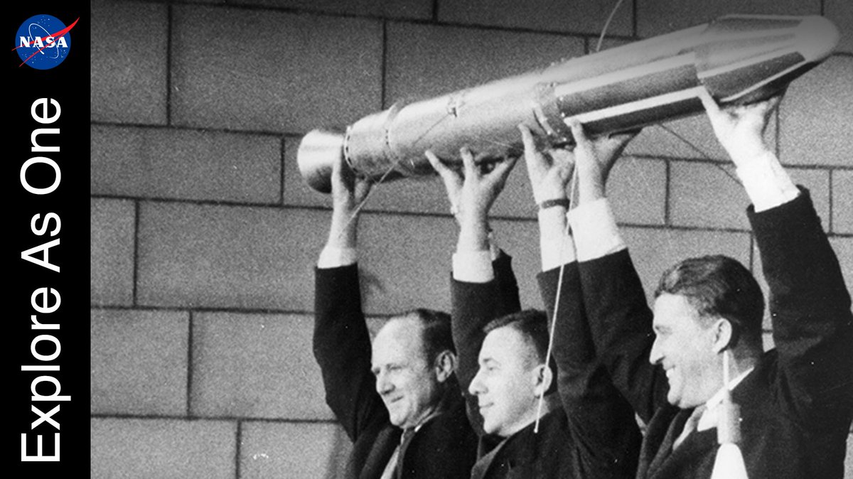 Nasa Earth The Successful Launch Of Explorer 1 Led To This Iconic Moment For Jpl Director William Pickering University Of Iowa Physicist James Van Allen And Army Rocket Designer Wernher
