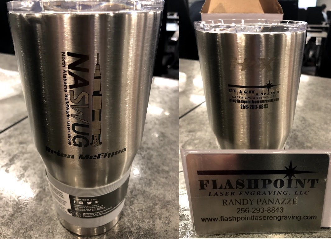 Wow!  Awesome gift from one of our awesome <a href="/SOLIDWORKS/">SOLIDWORKS</a> users! @SWUGN  Thanks Randy at flashpointlaserengraving.com!